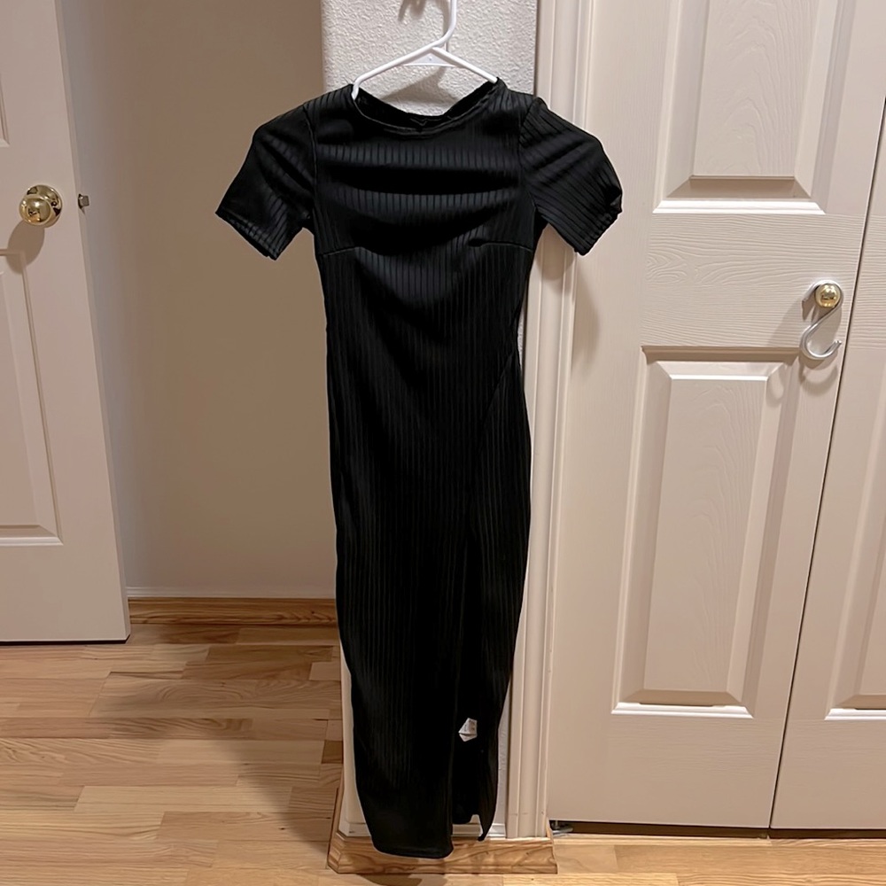 Black maxi dress
